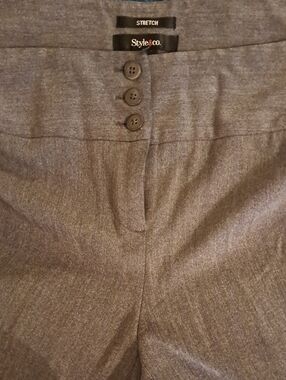 Style & Co. Gray-Brown Stretch Dress Pants